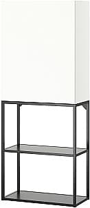 Шкаф в ванную IKEA Enhet 60x32x150 Антрацит/Белый