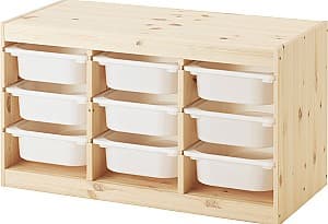 Etajera IKEA Trofast 9 containeri 93x44x52 Pin/Alb