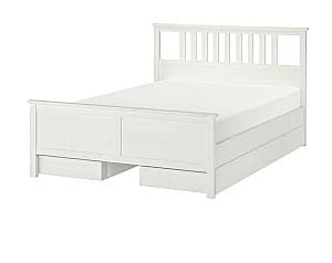 Pat IKEA Hemnes White/Luroy180x200 cm (4 cutii depozitare)