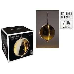 Decoratiune de Craciun Christmas Sfera, 3AA, timer