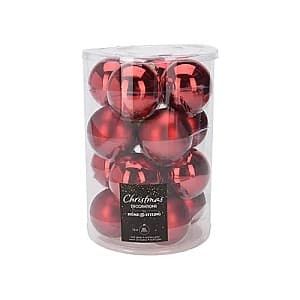 Игрушки для ёлки Christmas Красный, стекло