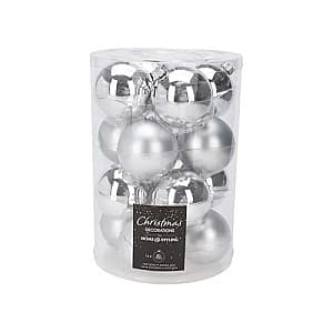 Игрушки для ёлки Christmas Серебро, стекло