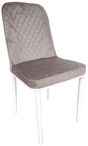 Scaun fier Kroll DC2-002 Lux Light Grey Velvet/White