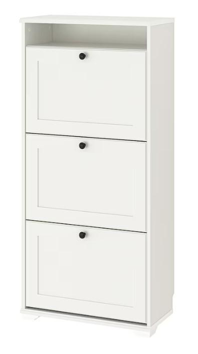 Обувница IKEA Brusali 3 отделения 61x130 (Белый)