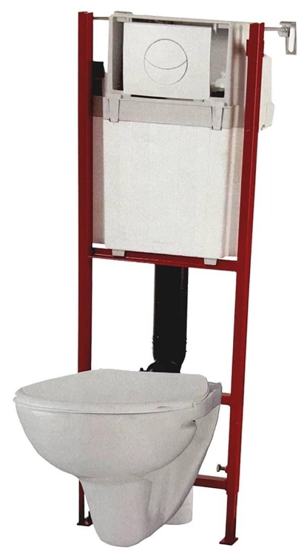 Instalatie wc incastrat cu cadru Wirquin Lineo+clapeta+vas WC ROCA+capac (55950003)