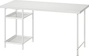 Компьютерный стол IKEA Lagkapten/Spand 2 полки 140x60 Белый