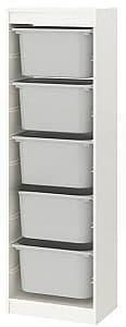 Etajera IKEA Trofast 5 containere 46x30x145 Alb/Gri