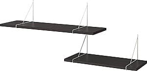 Навесная полка IKEA Bergshult/Pershult 120x30 Черно Коричневый/Белый