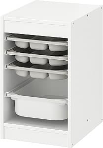 Etajera IKEA Trofast 3 organizatori/container 34x44x56 Alb/Gri