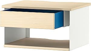 Noptiera IKEA Stomso 36x29x20 Aspect Mesteacan Alb/Albastru