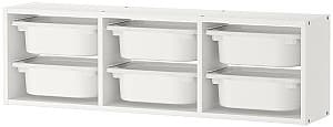 Raft de perete IKEA Trofast 6 containere 99x21x30 Alb