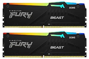 Оперативная память Kingston HyperX FURY Beast RGB Black 32GB(2x16GB) DDR5-5600MHz (KF556C36BBEAK2-32)