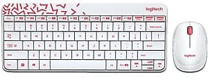 Set tastatura + Mouse Logitech MK240 White/Vivid Red