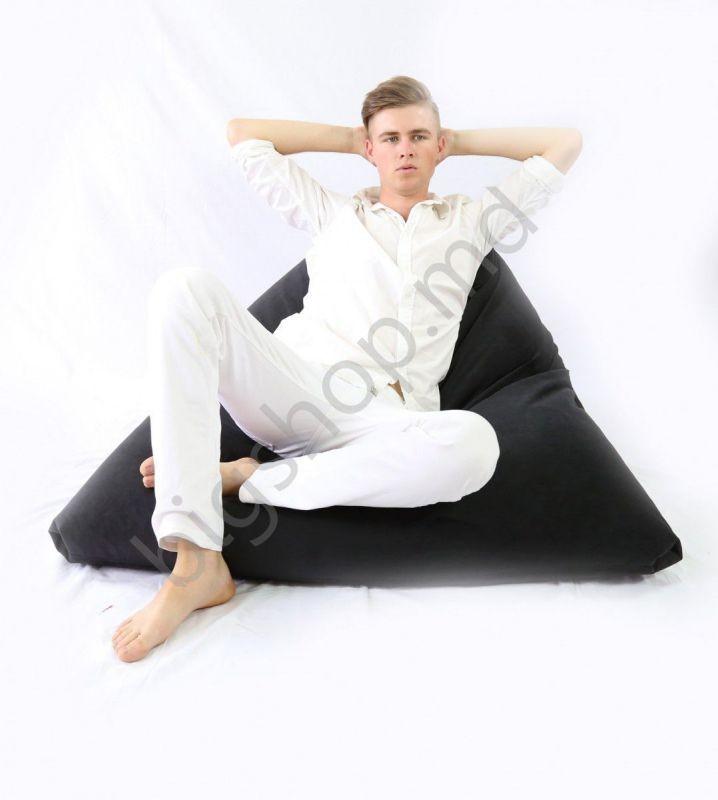 Fotoliu puf Because Triangle Bean Bag - Black