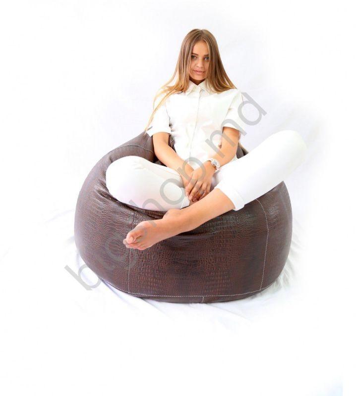Fotoliu puf Because Crocodile Bean Bag - Maro XL