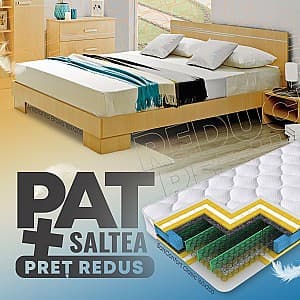 Pat Ambianta Bravo 1.6 m Cremona + Saltea Salt Confort Clasic 160x200