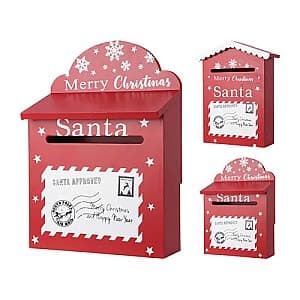 Decoratiune de Craciun Christmas Cutie postala din lemn