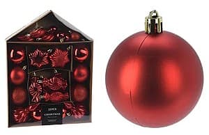 Игрушки для ёлки Christmas 32 шт, красныйe