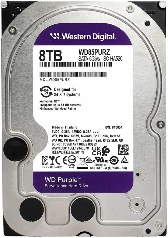 Жесткий диск (HDD) WESTERN DIGITAL Caviar Purple 8TB WD85PURZ