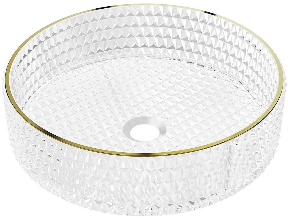 Lavoar baie SanDonna Mira Transparent/Auriu