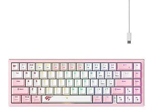 Tastatura gaming Havit KB874L Pink