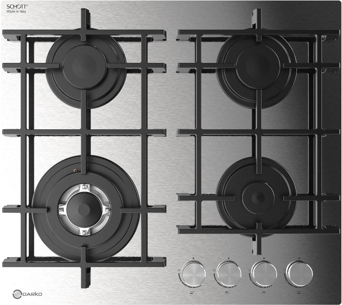 Варочная панель газовая Darko Ragna 605 IX Look Glass