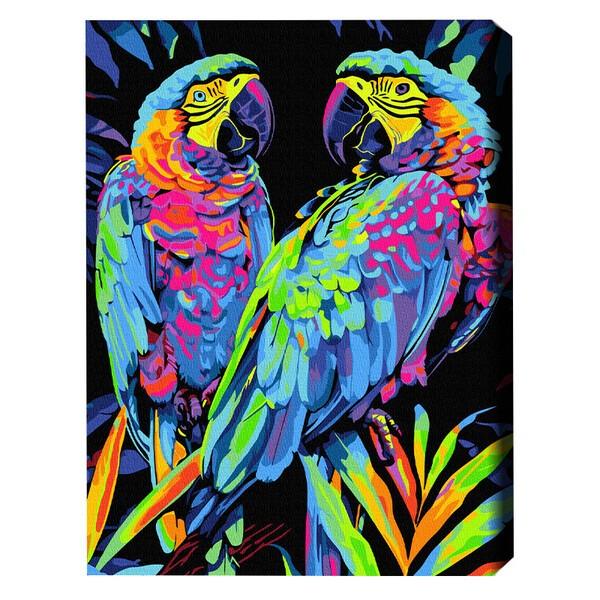 Картина по номерам BrushMe Попугаи в тропиках 40x50 BSB0022FC