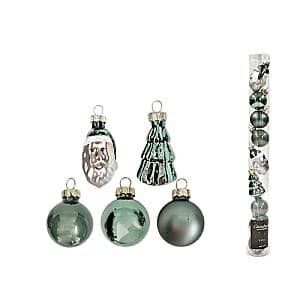 Jucarii de brad Christmas Inimioare 16buc, argintii