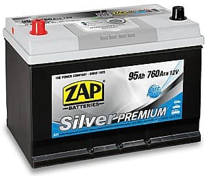 Аккумулятор ZAP 95 Ah Silver Premium Japan Cars+левый
