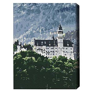 Tablou pe numere BrushMe Vedere asupra Neuschwanstein 40*50 cm (în cutie) BS34844