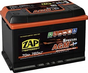 Аккумулятор ZAP 70 Ah AGM