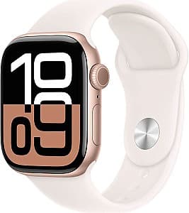 Ceas inteligent Apple Watch Series 10 GPS 42mm Rose Gold Aluminium Case with Light Blush Sport Band - S/M MWWH3