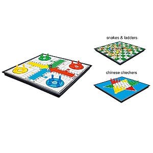 Настольная игра Board Games «Лудо, Змейки и Лестницы, Китайские Шашки», 3в1 (24812)
