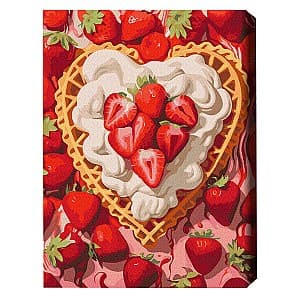 Tablou pe numere BrushMe Căpșuni și cremă 40×50 cm (fără cutie) BS53888FC