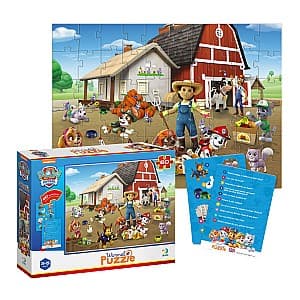 Puzzle Dodo „Patrula cățelușilor la fermă”, seria Wimmelpuzzle, 60 elem. 200452