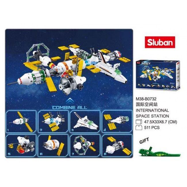 Constructor Sluban ”Statie cosmica internationala”, 8 modele care se asamblează în 1 (B0731)