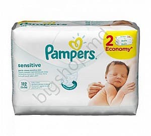 Влажные салфетки Pampers  Şerveţele umede Sensitive (112 buc.)