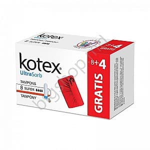 Гигиенические прокладки KOTEX TAM.  8buc SUPER 4 picaturi