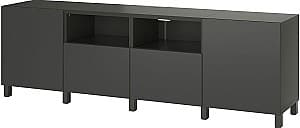 Тумба под телевизор IKEA Besta 240x42x74 Lappviken/Stubbarp Темно Серый