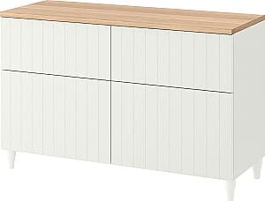 Comoda IKEA Besta/Sutterviken/Kabbarp usi/sertare 120x42x76 Alb