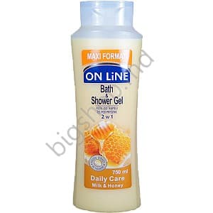 Gel de dus ON LINE top 750ml SPUMA BAIE LAPTE MIERE