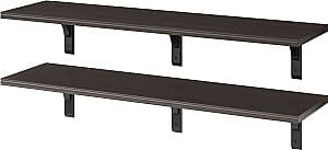 Навесная полка IKEA Bergshult/Ramshult 120x30 Коричнево Черный