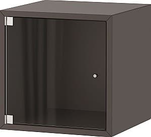 Навесная полка IKEA Eket со стеклянной дверью 35x35x35 Темно Серый