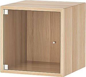 Навесная полка IKEA Eket со стеклянной дверью 35x35x35