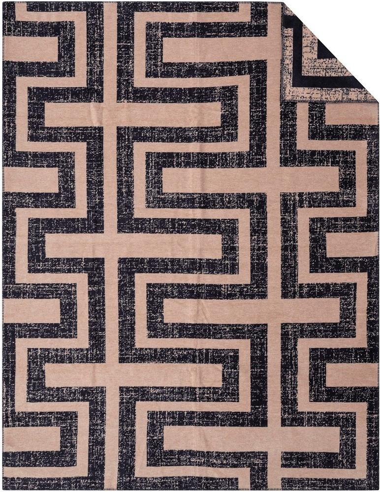 Pled IBENA Jacquard Blanket Dairut Beige/Grey