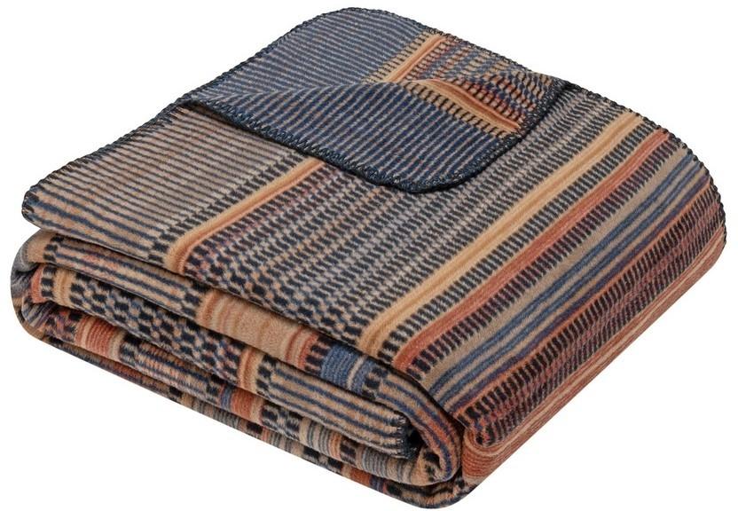 Pled IBENA Jacquard Blanket Guntur Beige/Blue