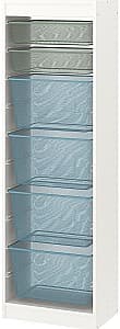 Стеллаж IKEA Trofast 46x30x145 Белый/Светло Зелено Серый/Серо Синий