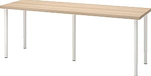 Компьютерный стол IKEA Lagkapten/Olov 200x60 Под Дуб/Белый