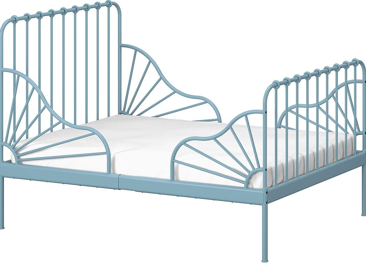 Pat IKEA Minnen cu somiera 80x200 Gri Albastru