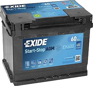Аккумулятор Exide Start-Stop AGM EK600